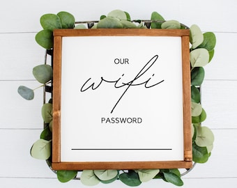 Wifi Password Sign, Wifi Printable, Wifi Sign