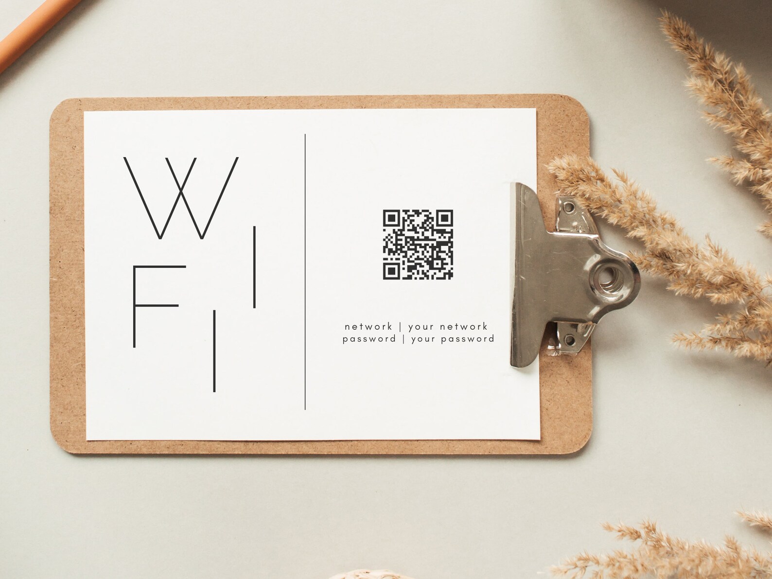 Wifi Printable QR Code Wifi Sign Modern Wifi Wifi Password - Etsy Canada