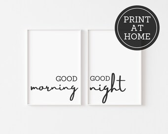 Couple Bedroom Print, Above Bed Printable, Love Quote Bedroom Sign, Above Bed Sign, Couple Bedroom Quote, Good Morning Print, Over Bed Sign