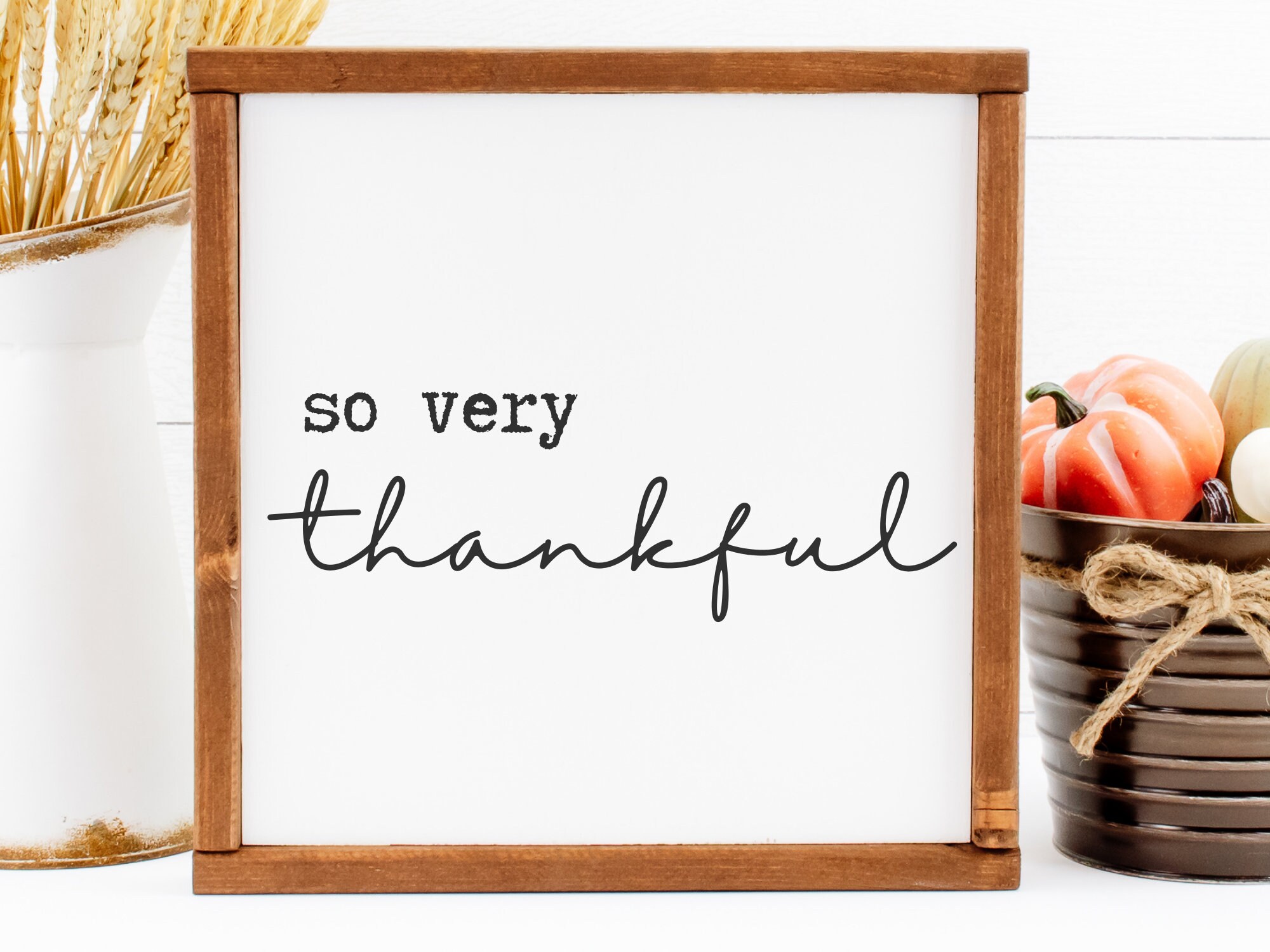 Thankful Print, Fall Thanksgiving Printable Sign, Thanksgiving Sign ...