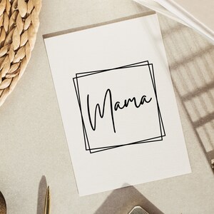 Mother&#39;s Day Card, Mama Card, Mother&#39;s Day Card Template, Modern Mother&#39;s Day