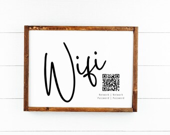 Wifi Password Sign, QR Code Wifi Sign, QR Wifi, Wifi Sign, Wifi Password Sign Printable, Wifi Qr Code, Wifi Qr, Wifi Qr Code Print
