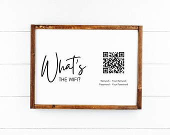 Wifi Password Sign, QR Code Wifi Sign, QR Wifi, Wifi Sign, Wifi Password Sign Printable, Wifi Qr Code, Wifi Qr, Wifi Qr Code Print