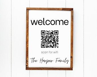 Wifi, Wifi Password, Password Printable, QR Code, Custom Wifi