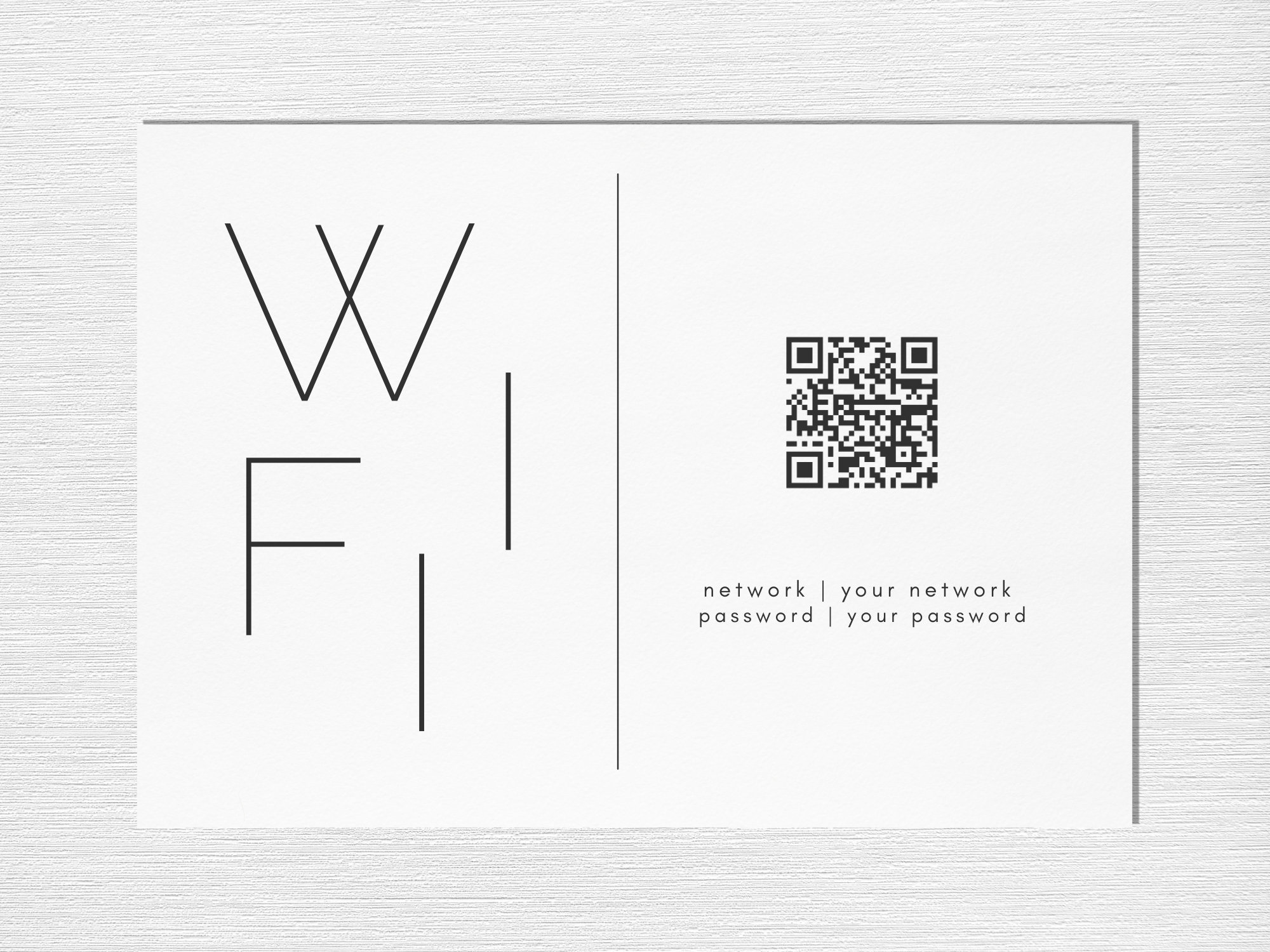 Wifi Printable QR Code Wifi Sign Modern Wifi Wifi Password - Etsy Canada