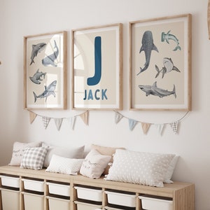 Shark Nursery Decor Etsy