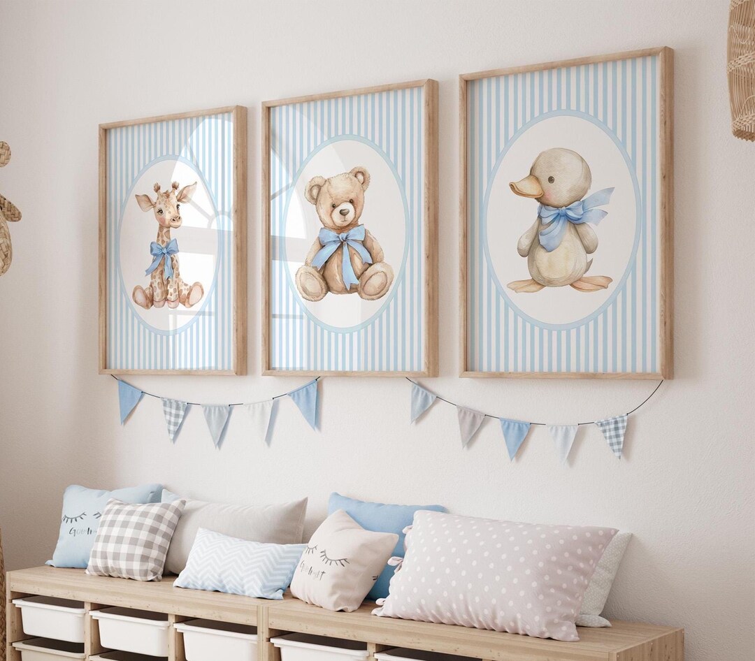 Vintage Bear Nursery Wall Art, Bear Nursery Decor, Vintage Nursery, Boy ...