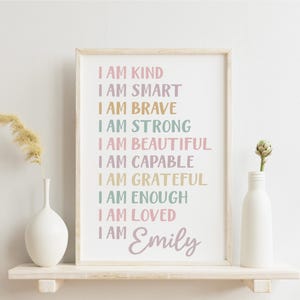 Motivational Gift for Teenage Girl Personalized Gift Positive Affirmation Wall Art Teenage Girl Gift 16 Birthday Girl Gift 15 Year Old 100A