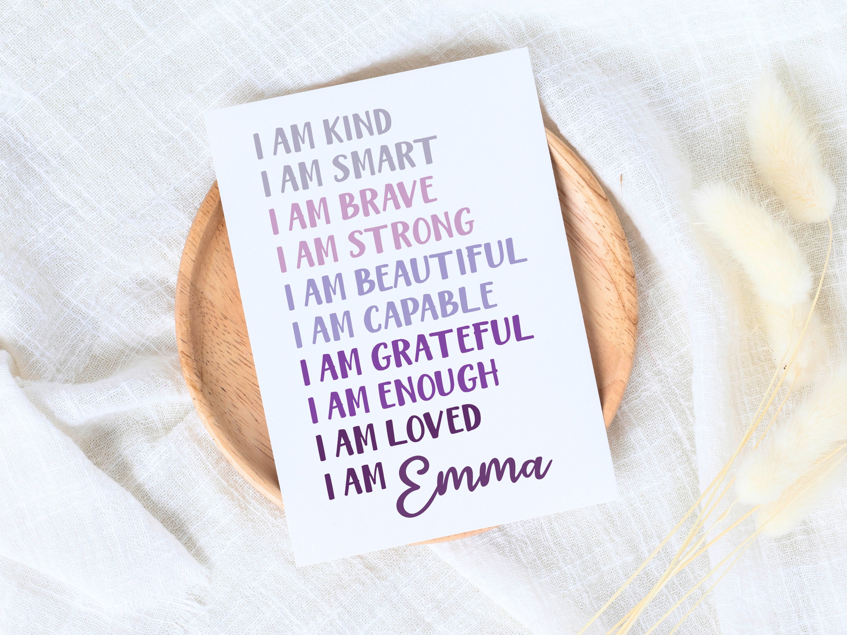Motivational Gift for Teenage Girl Personalized Gift Positive Affirmation Wall Art Teenage Girl Gift 16 Birthday Girl Gift 15 Year Old 100A