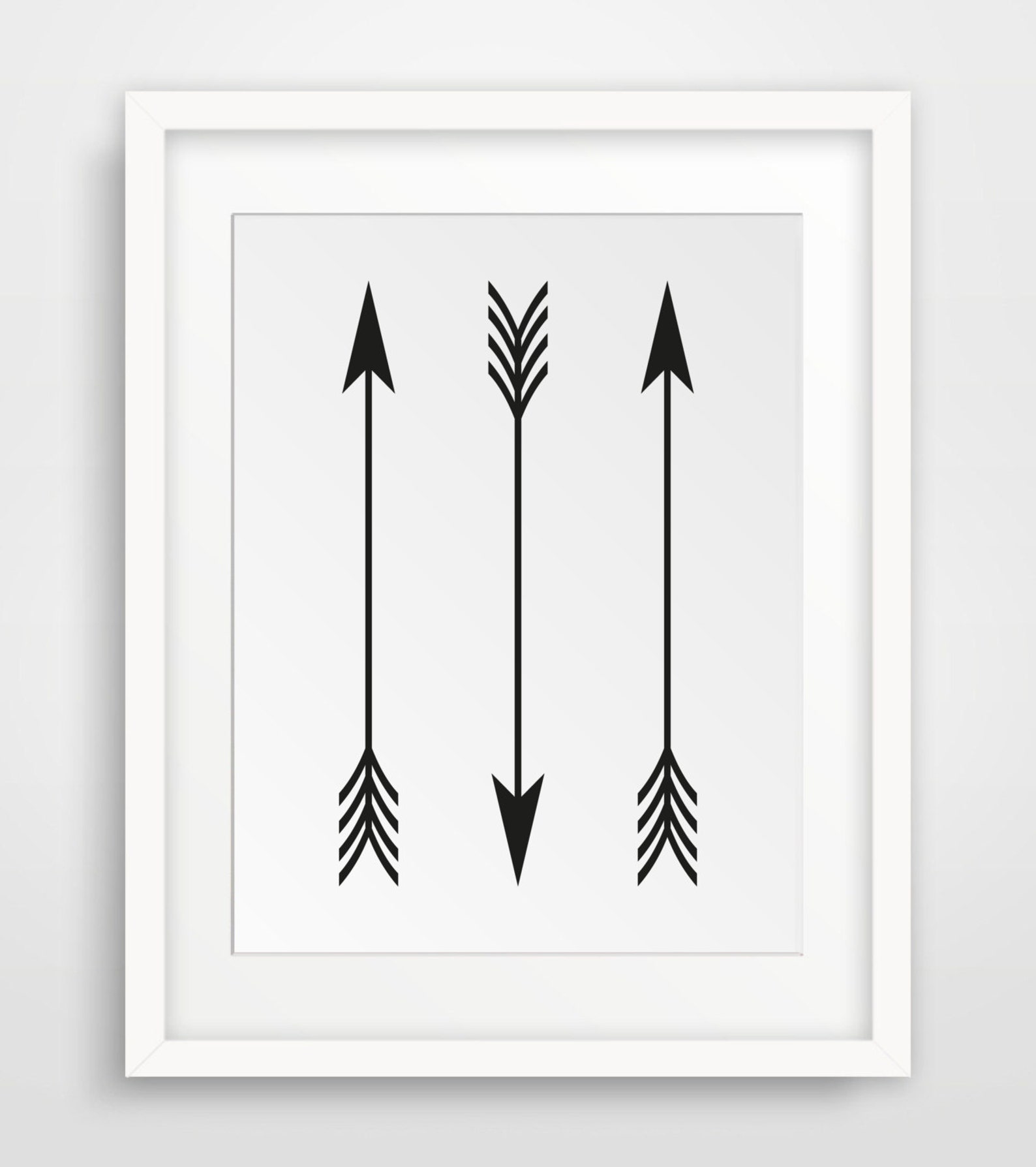 Arrow Print Black and White Prints Arrow Decor Printable | Etsy