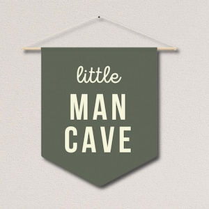 Little Man Cave Pennant Sage Green Nursery Baby Boy Room Decor Toddler Boy Room Decorations Shared Room Boy Nursery Wall Decor