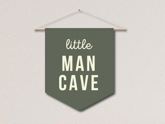 Little Man Cave Pennant Sage Green Nursery Baby Boy Room Decor Toddler Boy Room Decorations Shared Room Boy Nursery Wall Decor