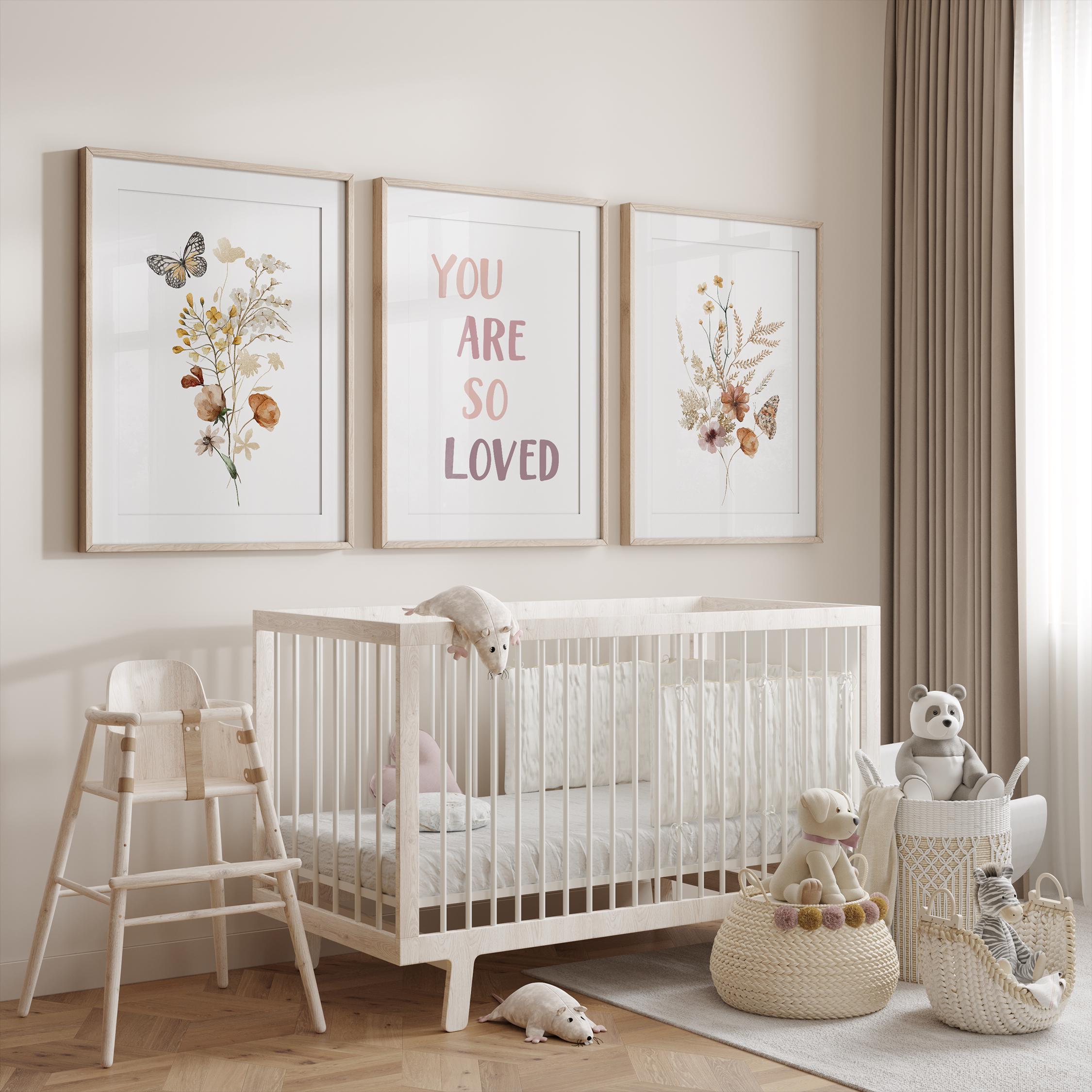 Wildflower Nursery Wall Art Boho Girl Nursery Wildflower Print Baby ...