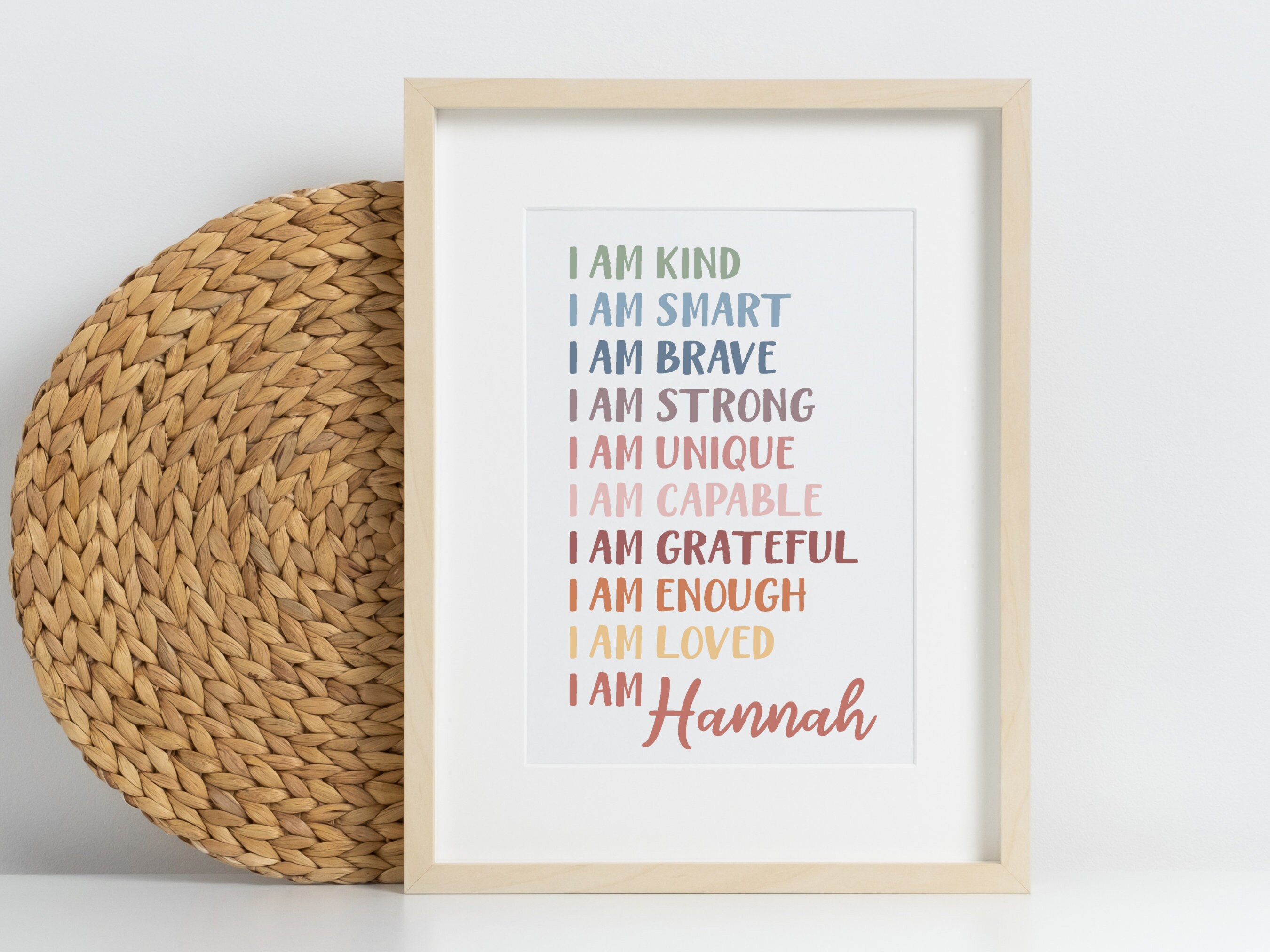 Motivational Gift for Teenage Girl Personalized Gift Positive Affirmation Wall Art Teenage Girl Gift 16 Birthday Girl Gift 15 Year Old 100A