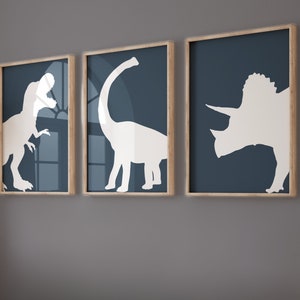 Dinosaur Decor for Boys Room Set of 3 Prints Dinosaur Poster Dinosaur Nursery Decor Toddler Boy Room Decor Dino Print Dinosaur Room Decor