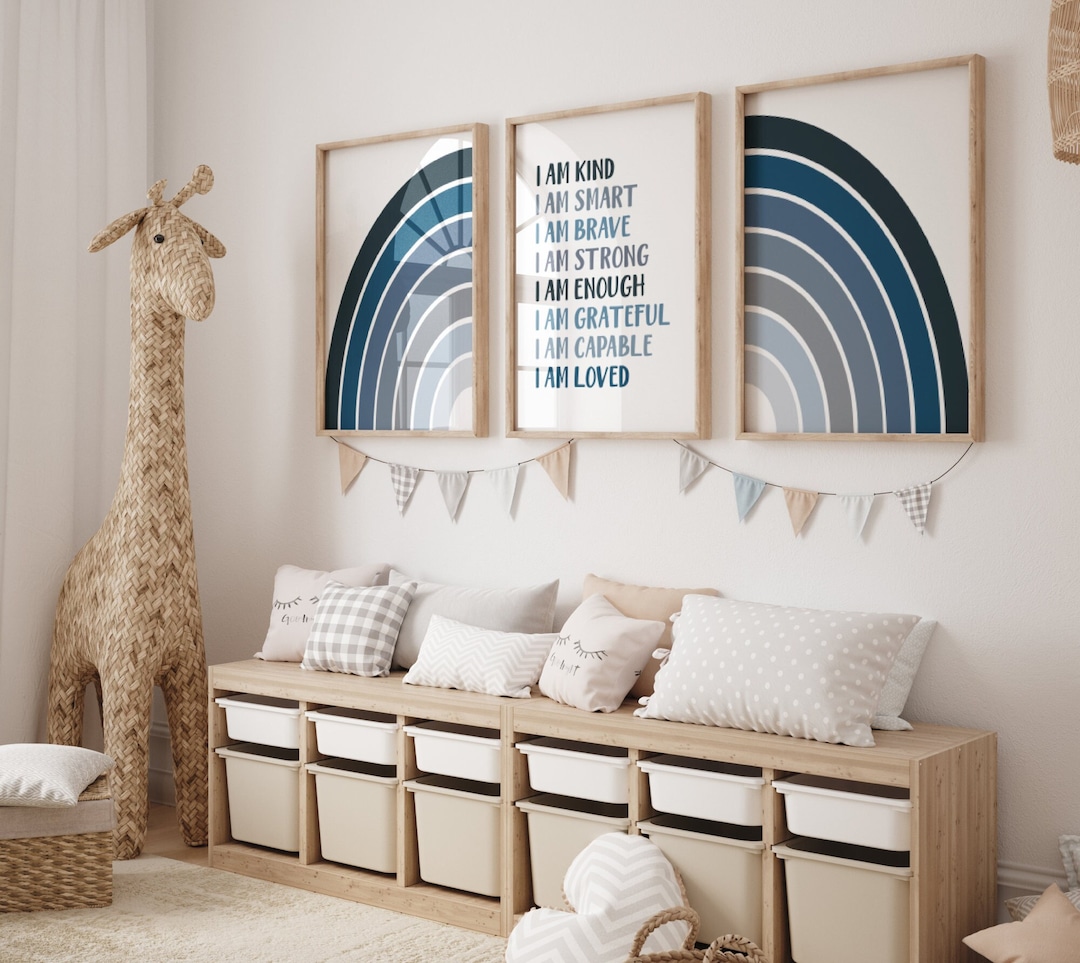 Affirmations for Boys Canvas Affirmations Wall Art Positive