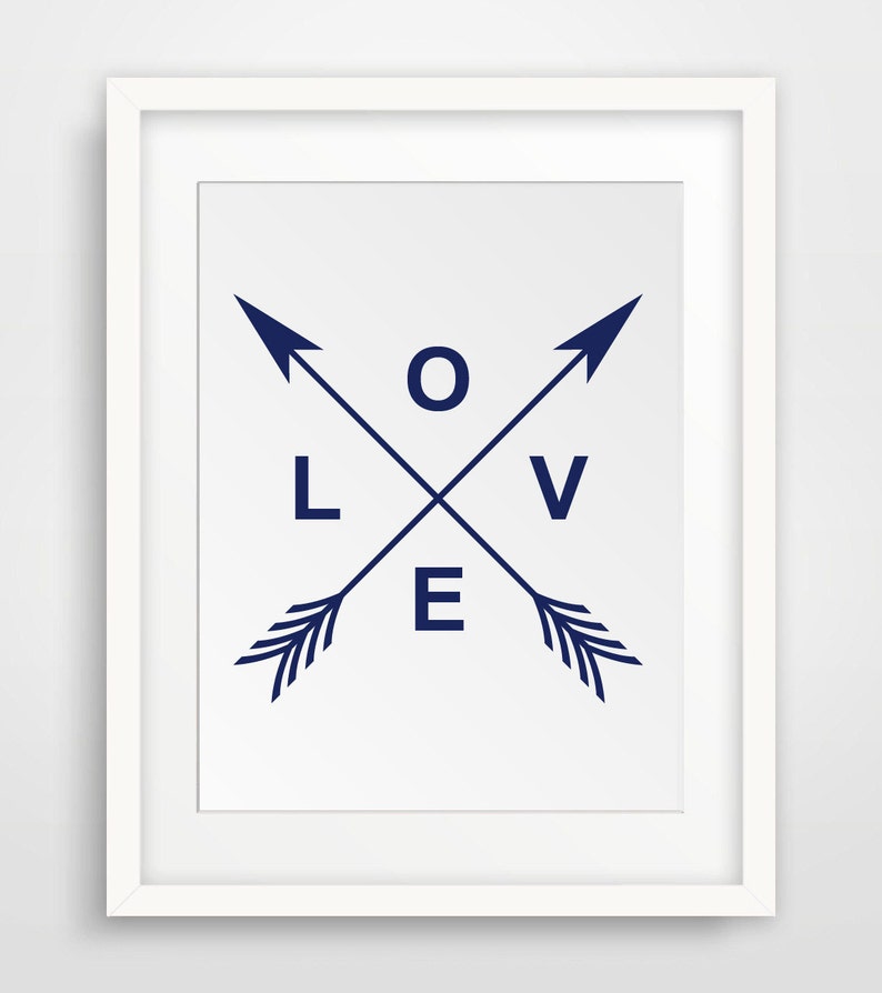 Navy Wall Decor Navy Arrows Navy Wall Prints Navy Wall Art Etsy