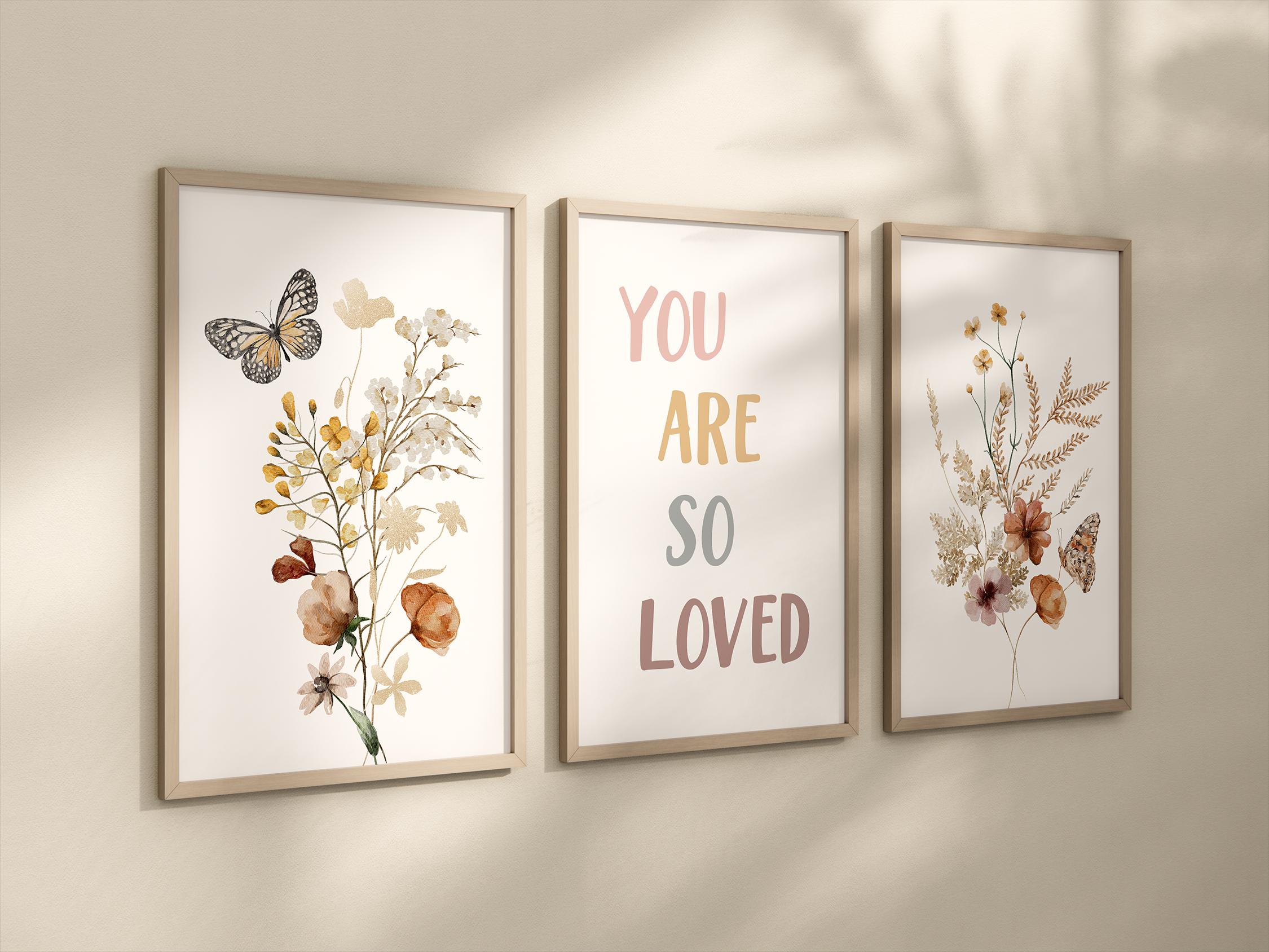 Wildflower Nursery Wall Art Boho Girl Nursery Wildflower Print Baby ...