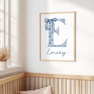 Custom Name Wall Art, Custom Initial Print, Personalized Name Prints ...