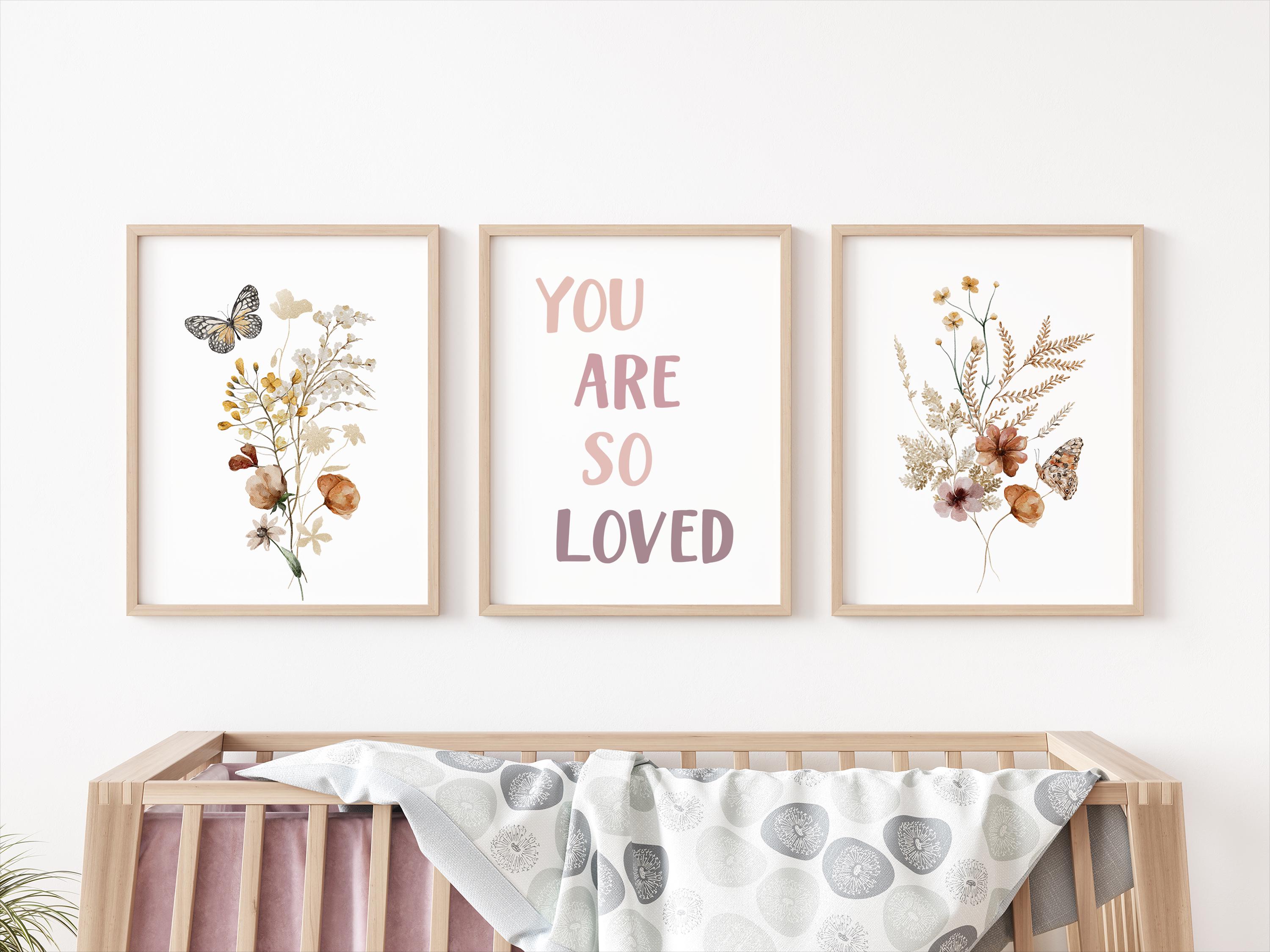 Wildflower Nursery Wall Art Boho Girl Nursery Wildflower Print Baby ...