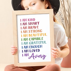 Granddaughter Gifts, Personalized Affirmations, Unique Birthday Gift for Granddaughter Keepsake Gift, Custom Gift for Granddaughter 100A