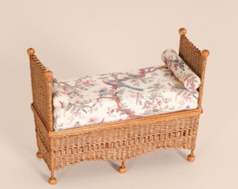 Dollhouse miniature, Wicker sofa, scale 1 : 12, WC/12 03