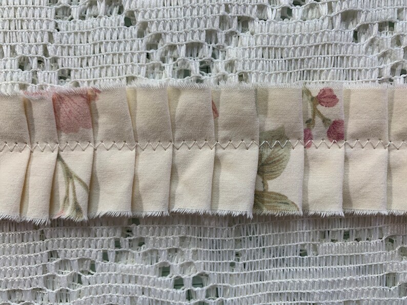 Craft Supplies & Tools 1 Yard of Pale Peachy Pink Fabric Ruffle Hand ...