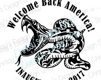 Inauguration svg / trump svg / snake svg / America svg / Inauguration 2017 / inauguration cut file / inauguration dxf / vinyl crafts