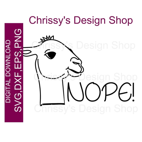 Download Silly Animal Line Art Lama Svg Lama Art Cartoon Cartoon Etsy PSD Mockup Templates
