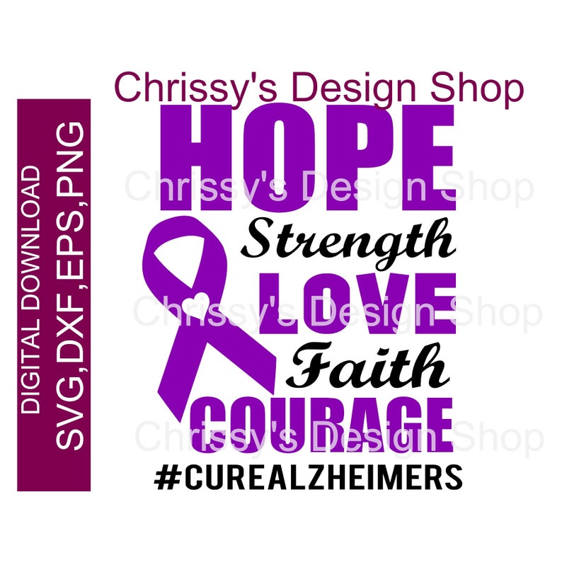 Download Alzheimer support SVG file Fight for a cure DXF Alzheimer ...