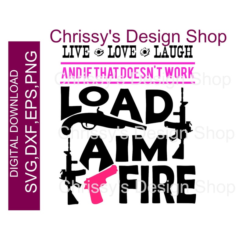 Download Aim fire gun lover SVG file Live love pistol AR dxf EPS | Etsy