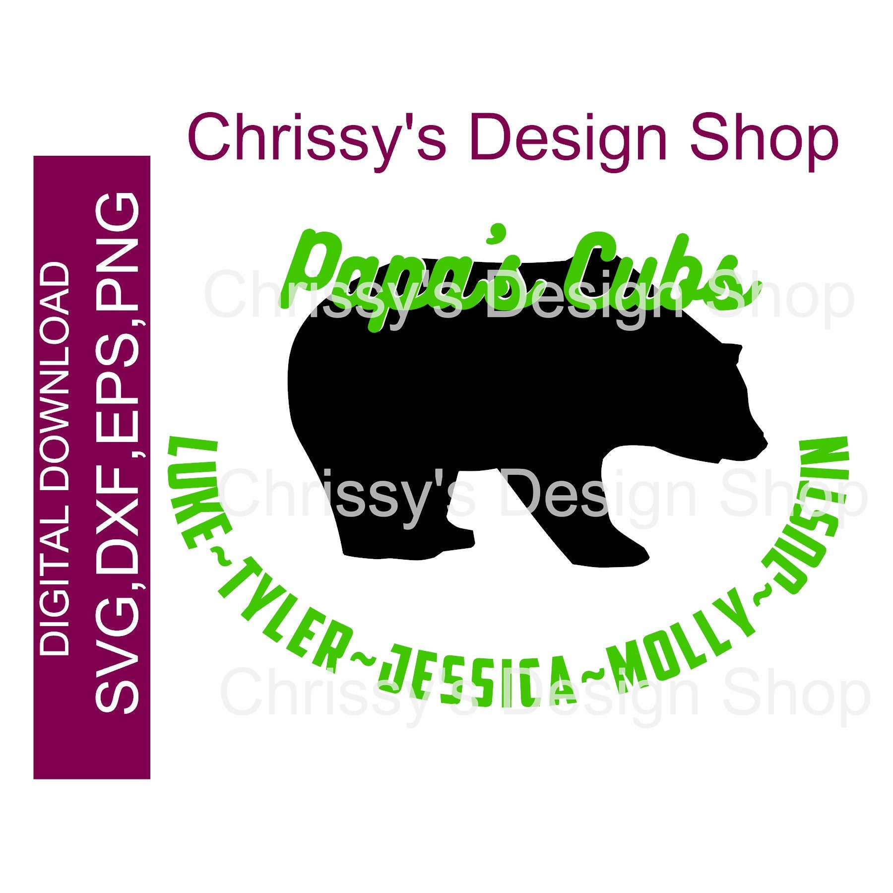 Free Papa Bear With Cubs Svg 226 SVG PNG EPS DXF File