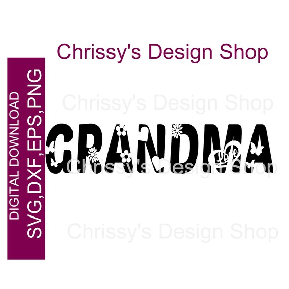 Download Grandma Knockout Design Svg Download Vinyl Cutting Machines Etsy