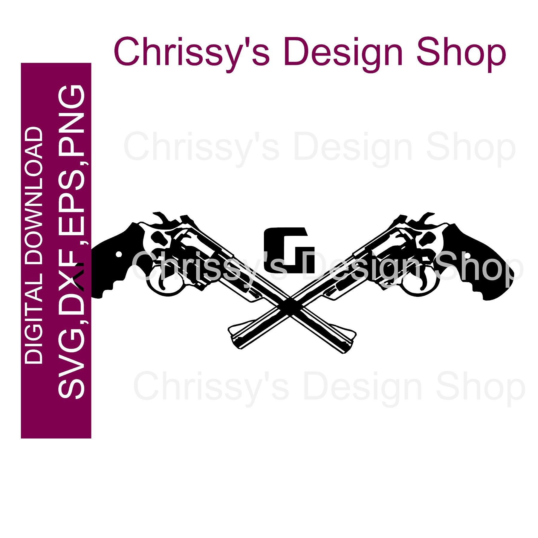 Download Pistol svg / gun svg / monogram pistol svg / Single letter ...