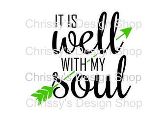 It is well svg / bible svg / inspirational svg / sign template / dxf / bible clip art / song svg / religious svg / christian cut files
