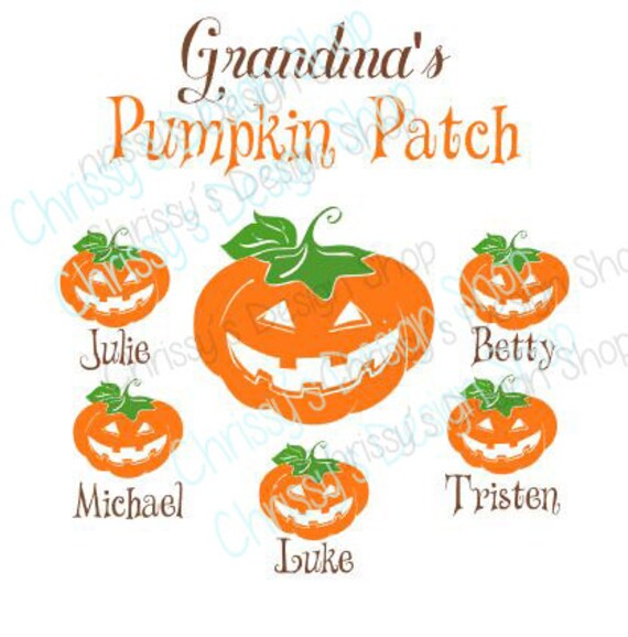 Download Grandmas pumpkin patch Halloween SVG cut design Customized ...