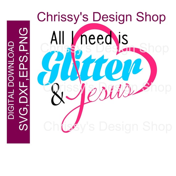 Glitter E Svg Religiosa Di Gesu Amo Gesu Cristiana lio Etsy