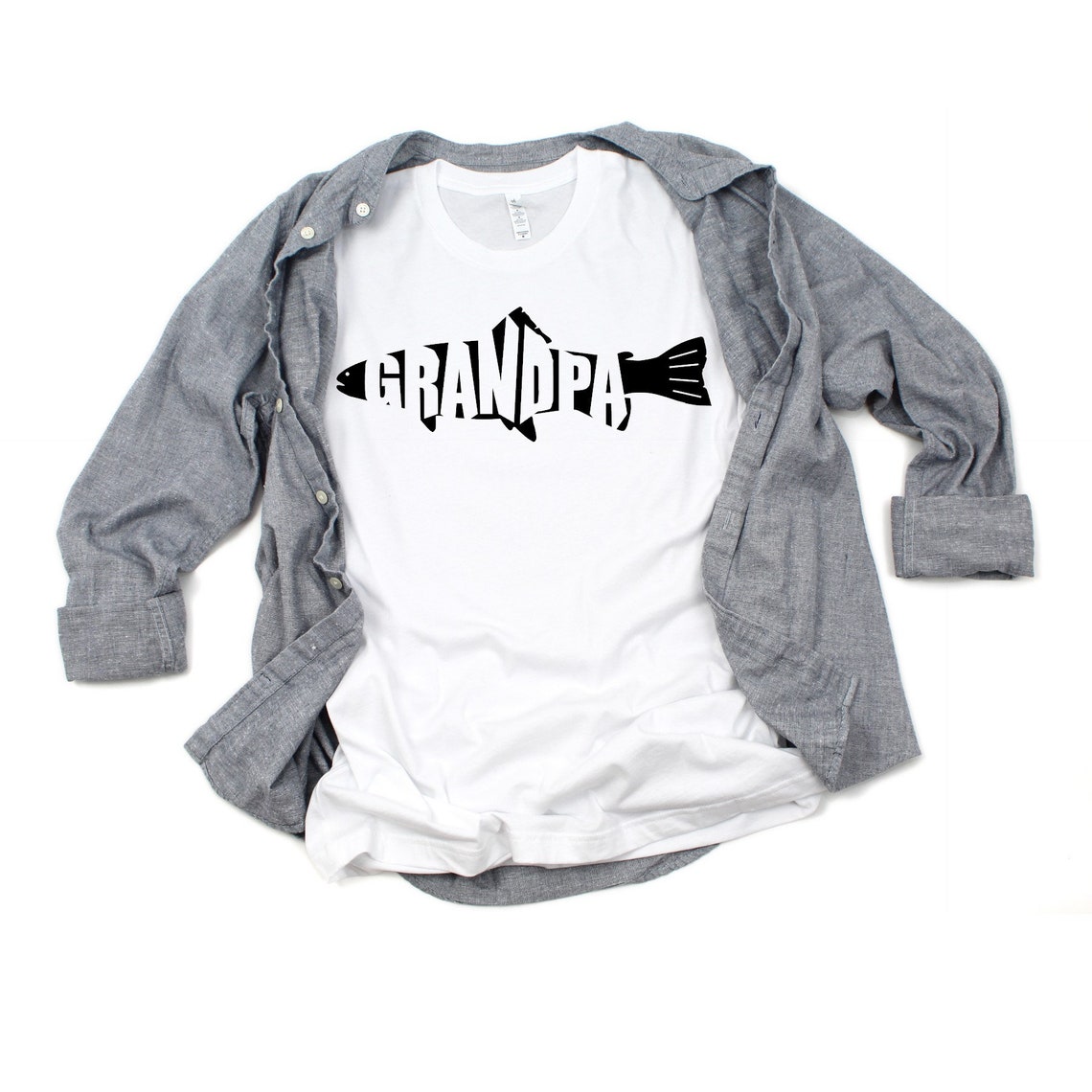 Download Grandpa fish cutout SVG download Fishing loving Grandpa ...