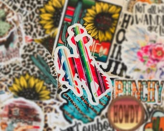 Serape Cowboy vinyl sticker| Stickers | Western | Western Stickers | Vinyl Western Stickers |