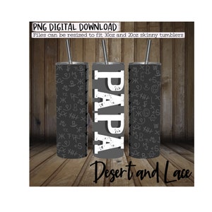 30oz and 20oz Sublimation Tumbler Wrap DIGITAL DOWNLOAD Branded Papa Tumbler | Western Tumbler | Western tumbler wrap | Western tumbler png|