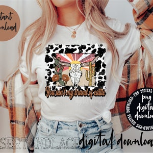 ORIGINAL CREATOR* You Ain’t my Brand of Cattle PNG Digital Download *distressed*| Cowprint cowskull | Cattle Brands | Branding | Cowhand