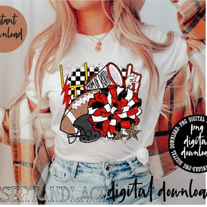 ORIGINAL CREATOR* Mom of Both Football and Cheerleading PNG digital download (distressed) | Sports | Sports Mama | Highschool sports | Mom