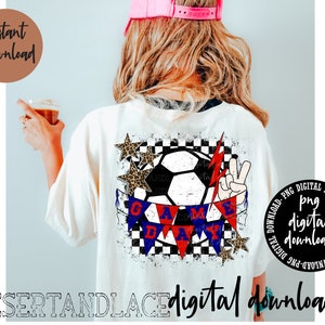ORIGINELE CREATOR* Digitale download PNG Game Day Soccer (verouderd) | Sport | Voetbal l Soccer Mama | Game Day-shirts | Voetbal-png-bestand | School