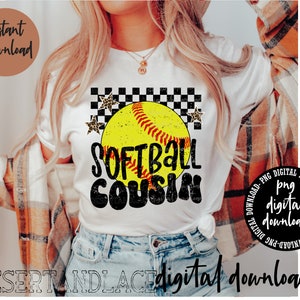 CRIADOR ORIGINAL* Softball Primo PNG download digital (angustiado) | Esportes | Softball l Primo | Camisas de primos | Softbol png | Família