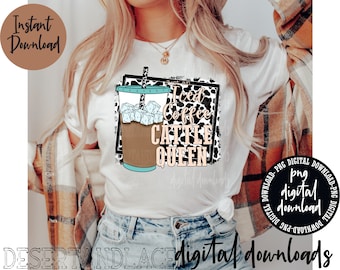 ORIGINAL CREATOR* Just an Iced Coffee Cattle Queen PNG Digital download| Western | Western png | Western Sublimation | Iced coffee png