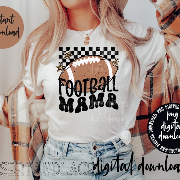 ORIGINAL CREATOR* Football Mama PNG digital download (distressed)  | Sports | Football Mama | Mama shirts | Football png | Mama |