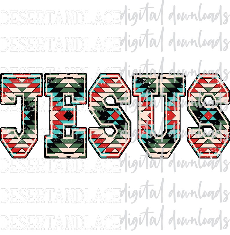 ORIGINAL CREATOR* Distressed Aztec Jesus V3 PNG Digital Download ...
