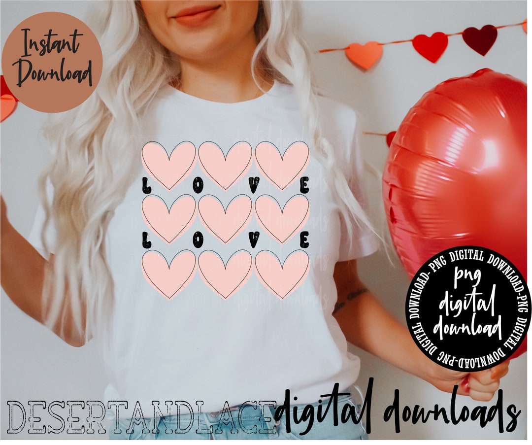 Limited Too Heart Pattern ORIGINAL CREATOR* Minimalist Hearts PNG Digital Download| Love Hearts ...