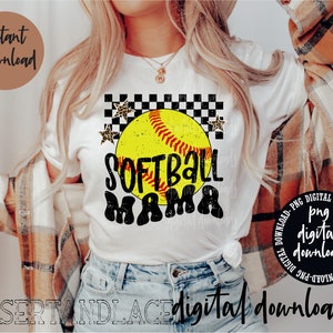 ORIGINAL CREATOR* Softball Mama PNG digital download (distressed)  | Sports | Softball l Mama | Mama shirts | Softball png | Mama |