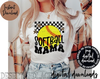 ORIGINAL CREATOR* Softball Mama PNG digital download (distressed)  | Sports | Softball l Mama | Mama shirts | Softball png | Mama |